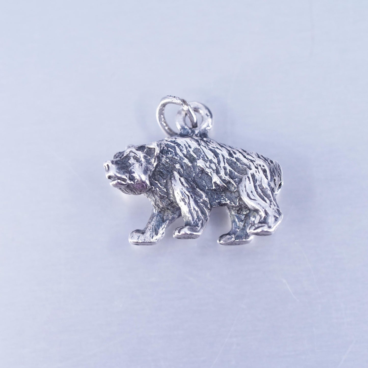 Vinatge Sterling silver handmade charm, 925 bear pendant