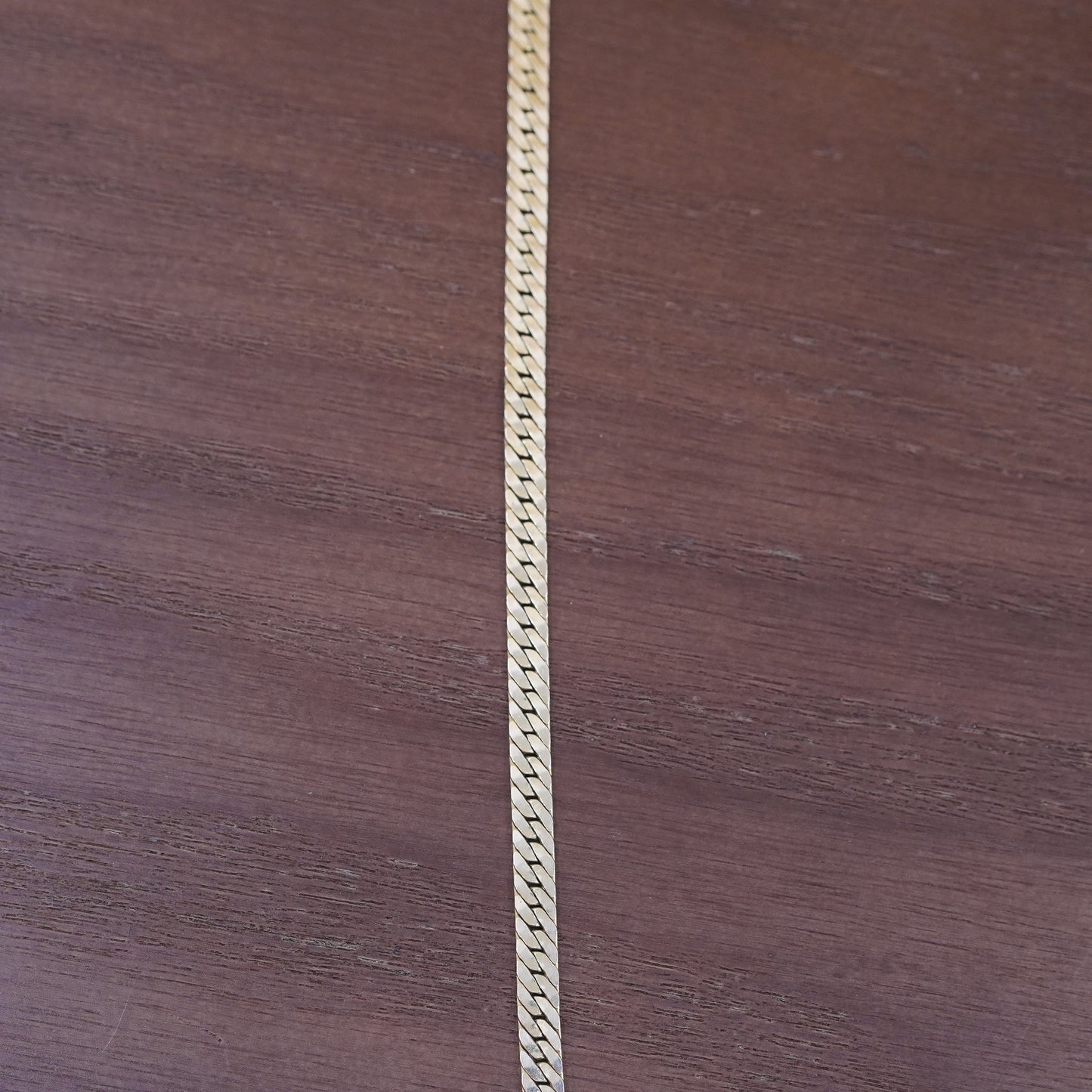 20” 5mm, vintage Baroness 14K GF bold curb necklace, 925 chain