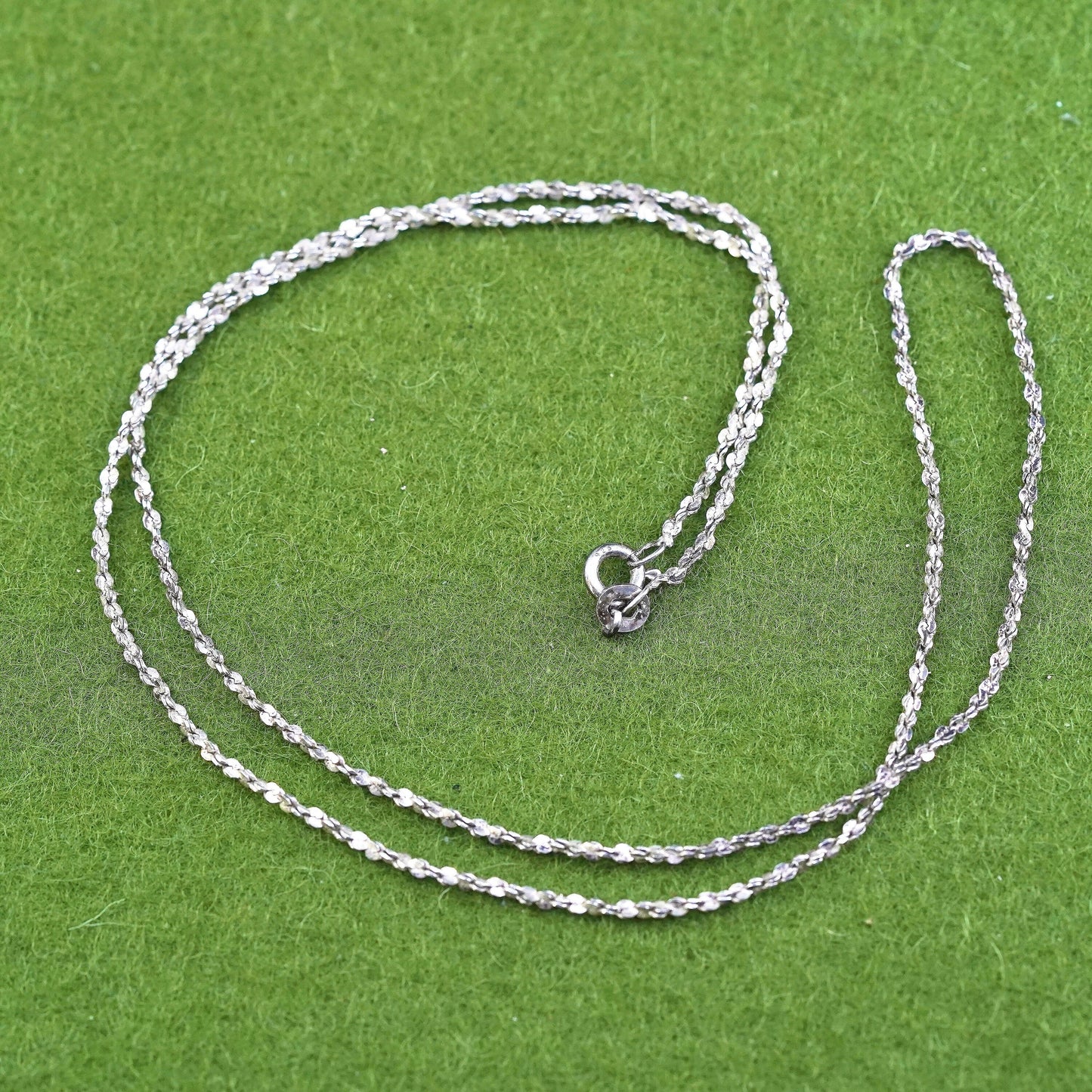 20” sterling silver Italy 925 silver twisted s chain, sterling silver necklace