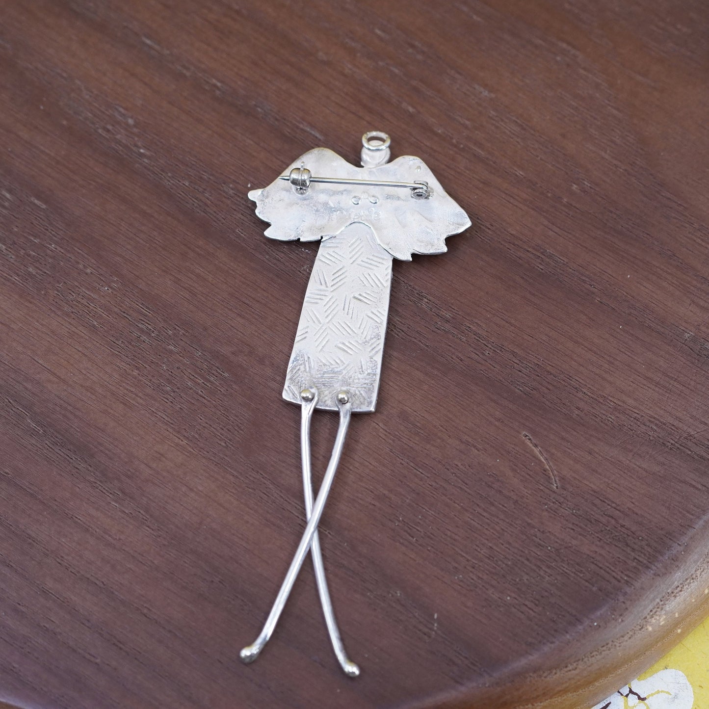 Vintage Mary Engelbreit Me Ink girl angle Sterling 925 Silver Brooch