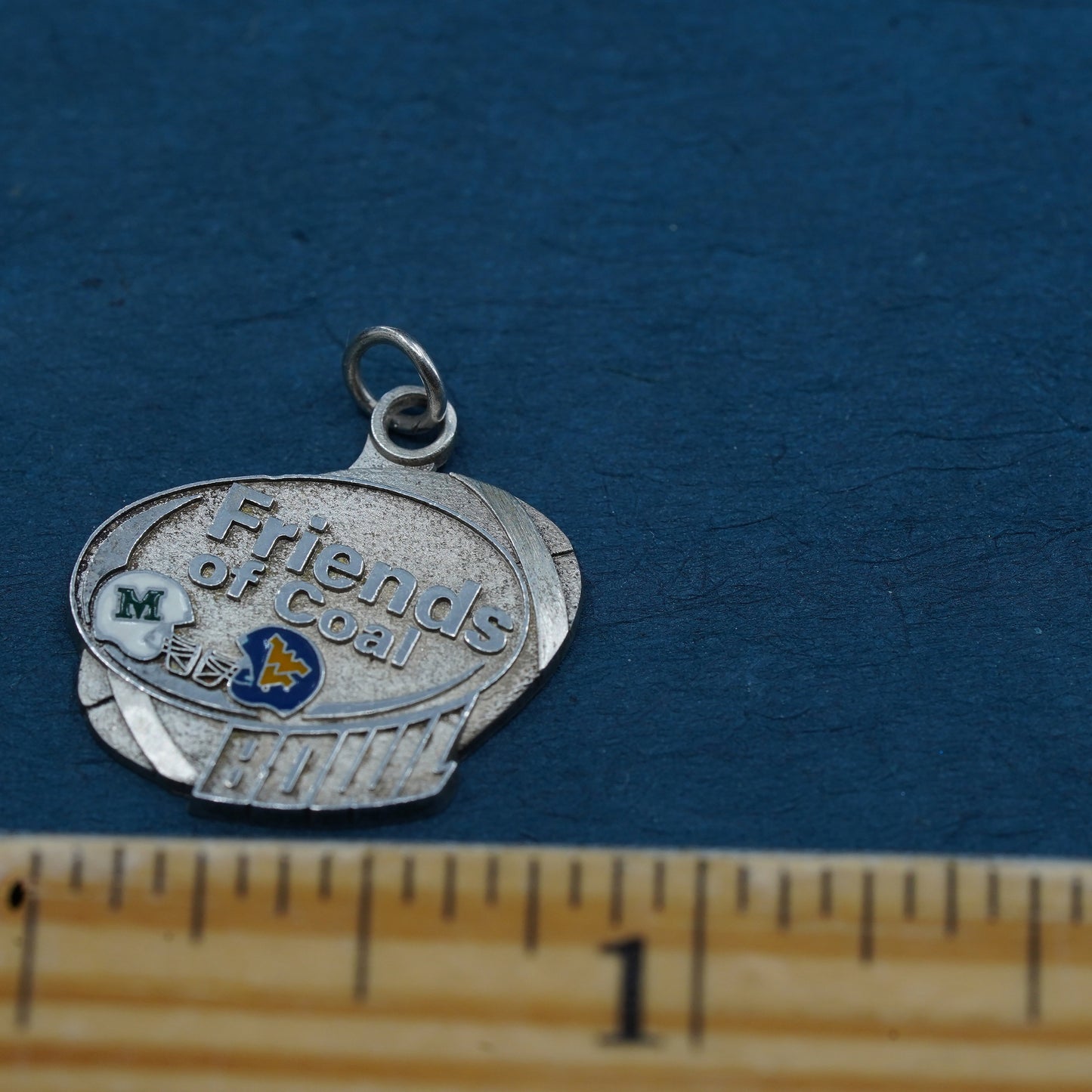 VTG sterling silver pendant, solid 925 silver tag charm with “friends of coal