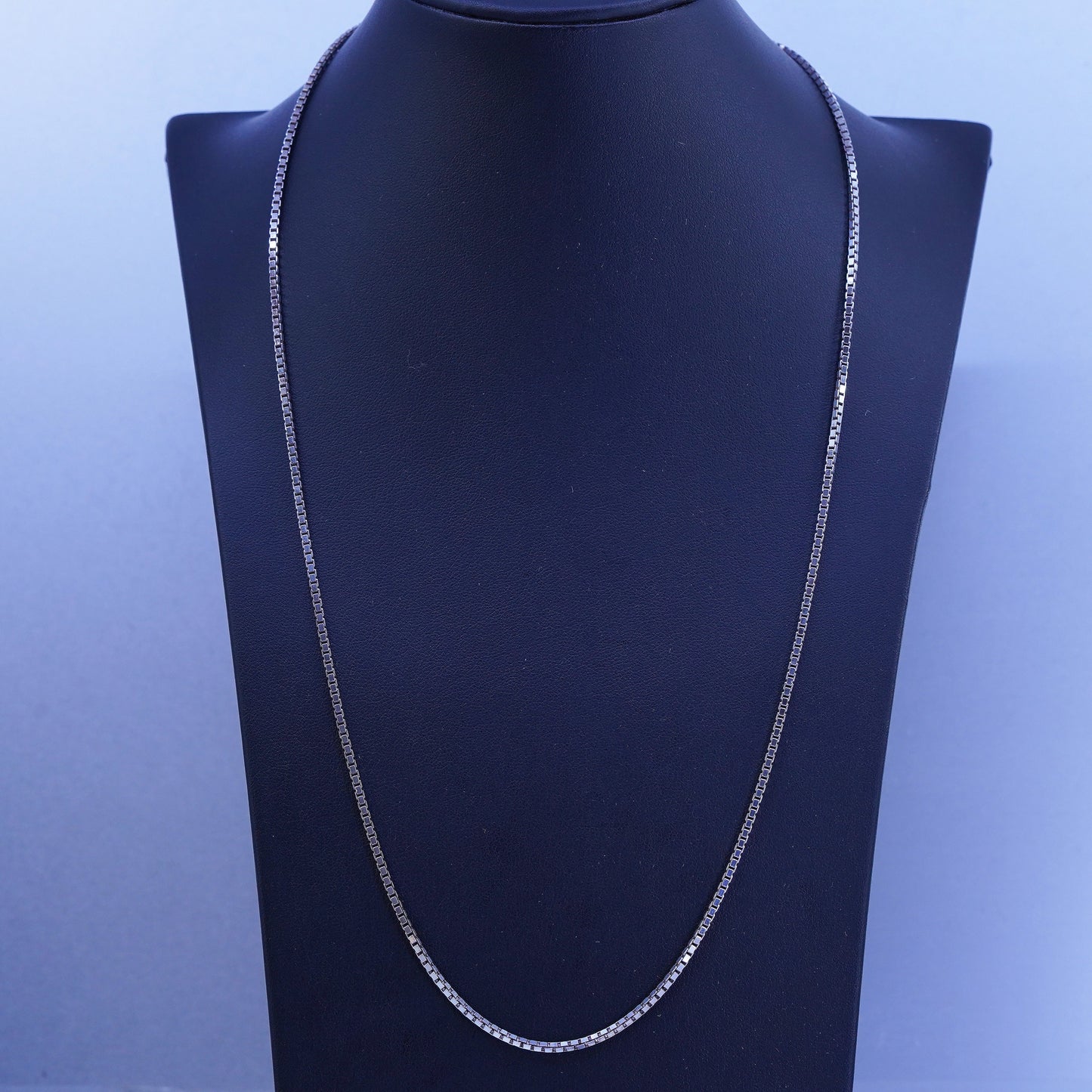 24” 2mm, vintage Italy Sterling 925 silver box chain necklace