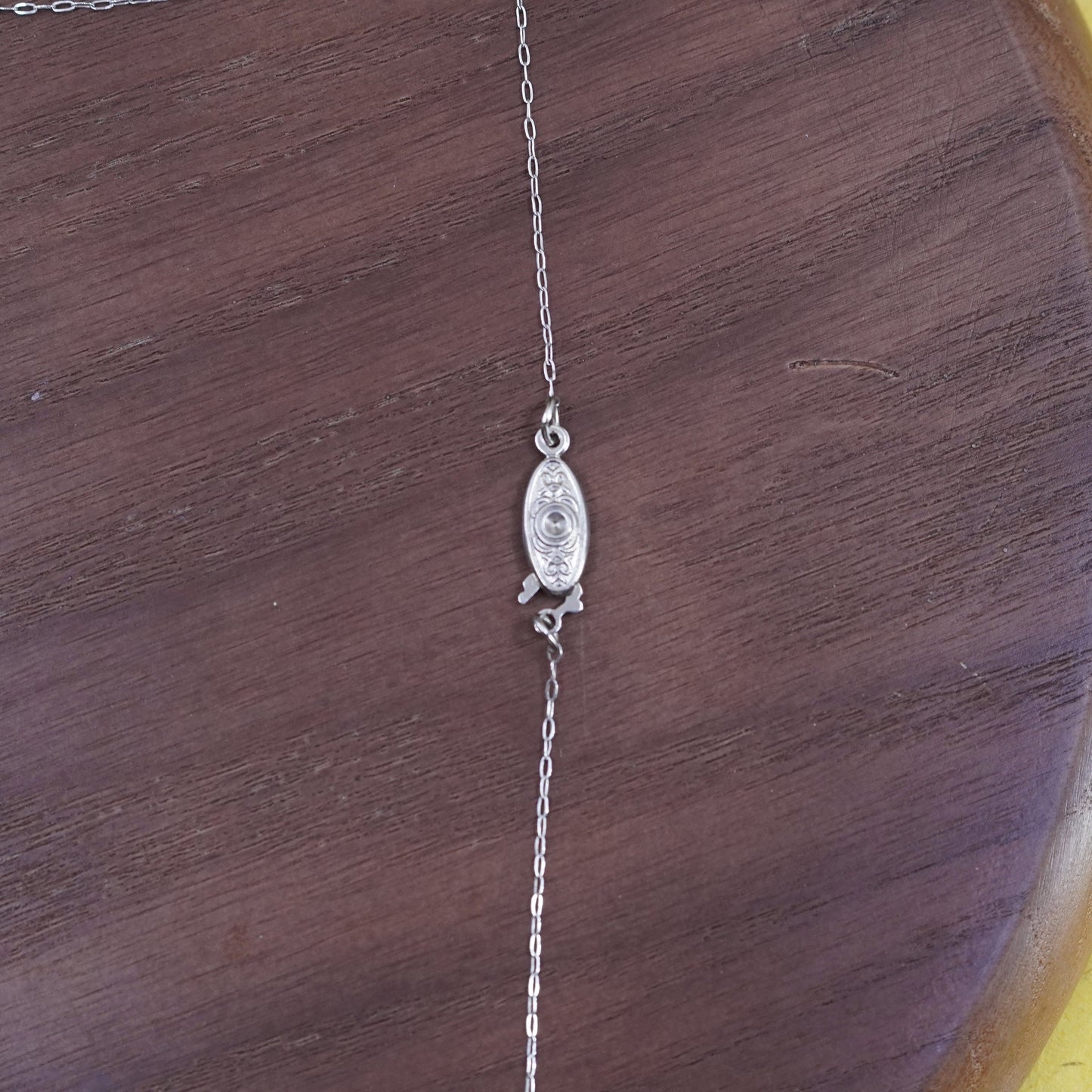 20”, Sterling silver Handmade necklace, 925 oval chain with citrine pendant