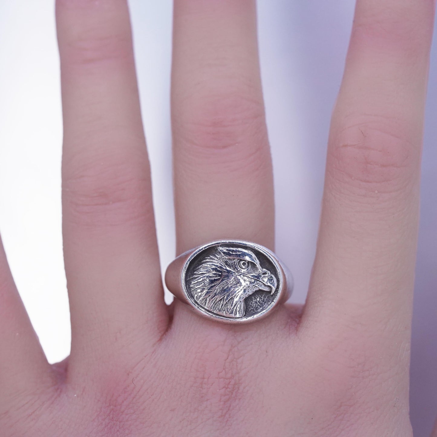 Size 9.25, James Avery Sterling 925 silver Symbol of Freedom Bald Eagle Ring