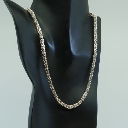 20", 4mm, Sterling silver Birdcage chain, 925 Byzantine necklace