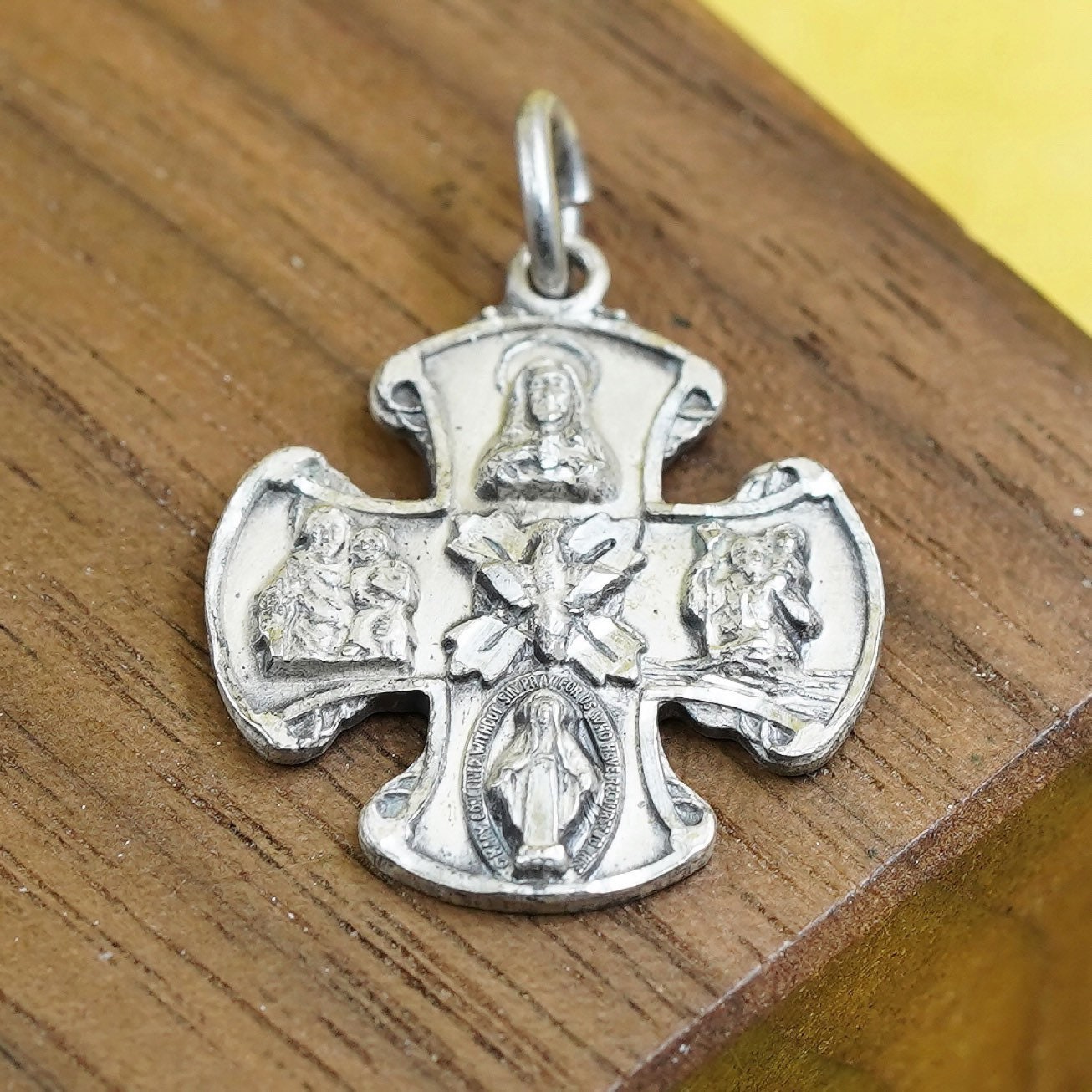 Creed Sterling Silver 925 Cross pendant Medal-I’m a Catholic Call A Priest