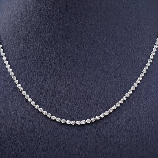 19", Vintage Mexican sterling 925 silver twisted herringbone chain, necklace