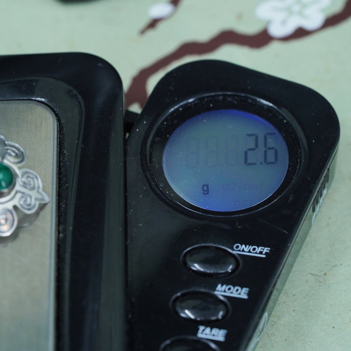 Native American southwestern sterling 925 silver handmade earrings w/ malachite