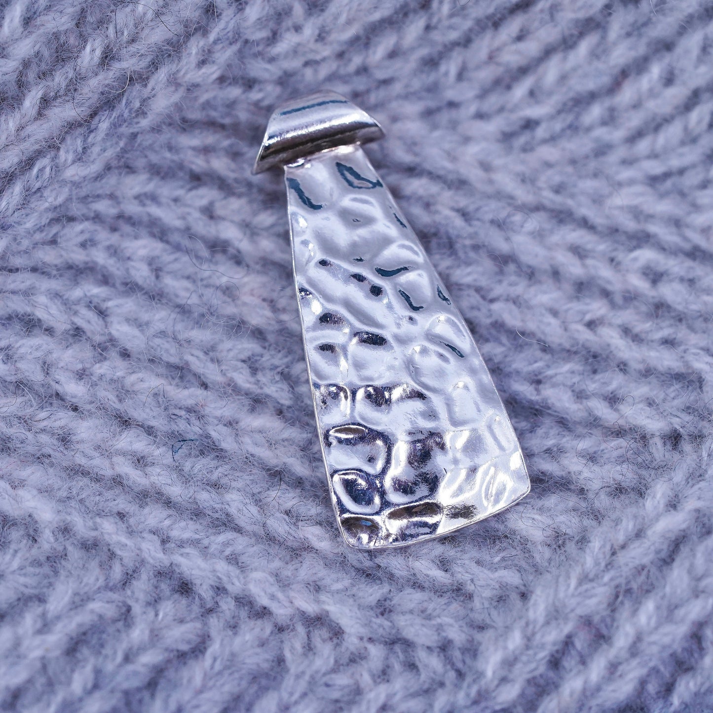 Vintage silpada Sterling silver handmade pendant, 925 hammered teardrop