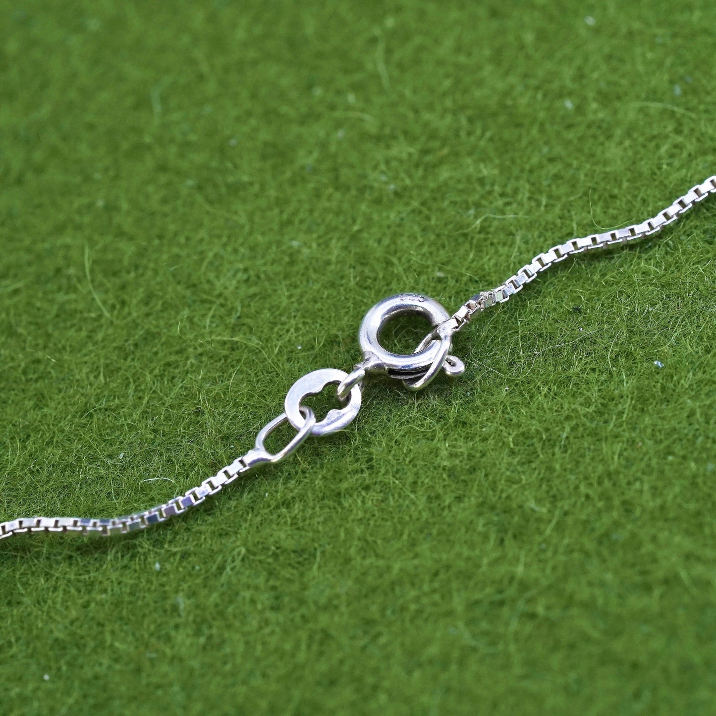 30", 1mm, Vintage sterling silver Italy 925 silver box chain, necklace