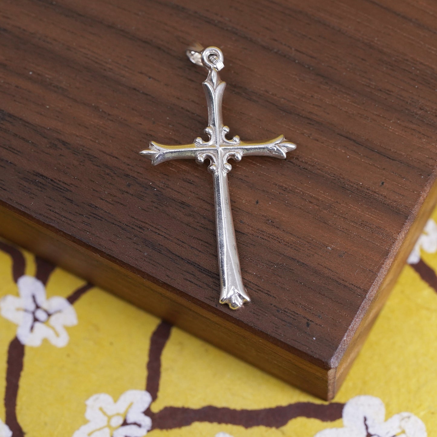 Vintage Sterling silver handmade pendant, 925 cross