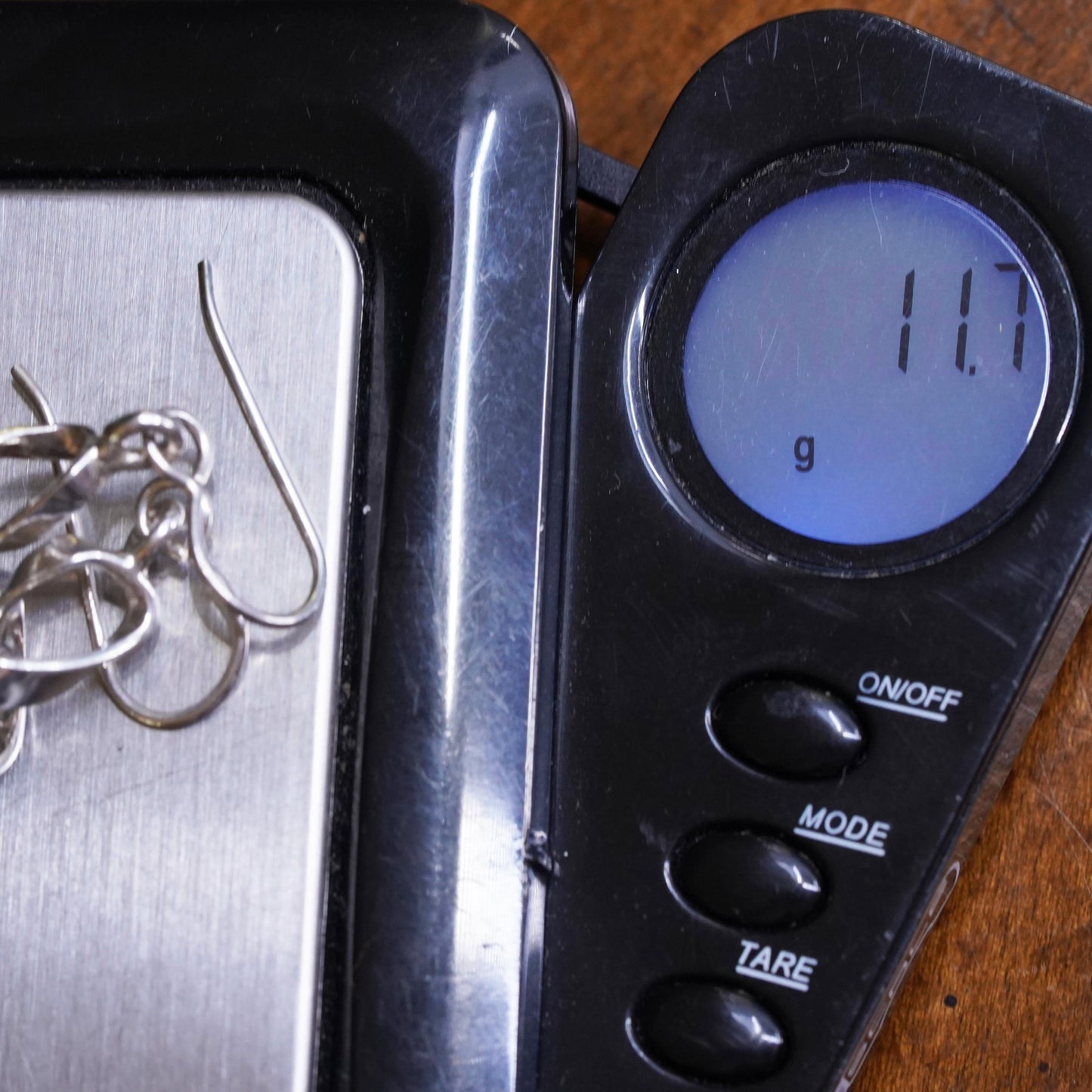 Vintage sterling silver handmade earrings, 925 silver sprial drops