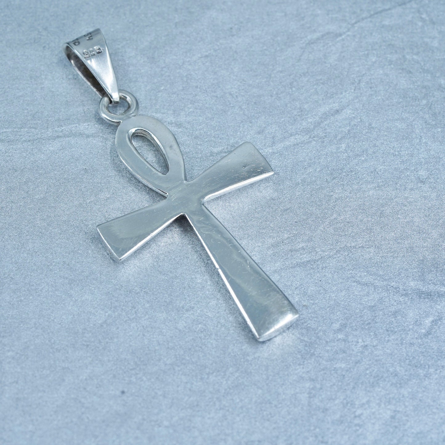 Vintage sterling 925 silver handmade wired cross pendant