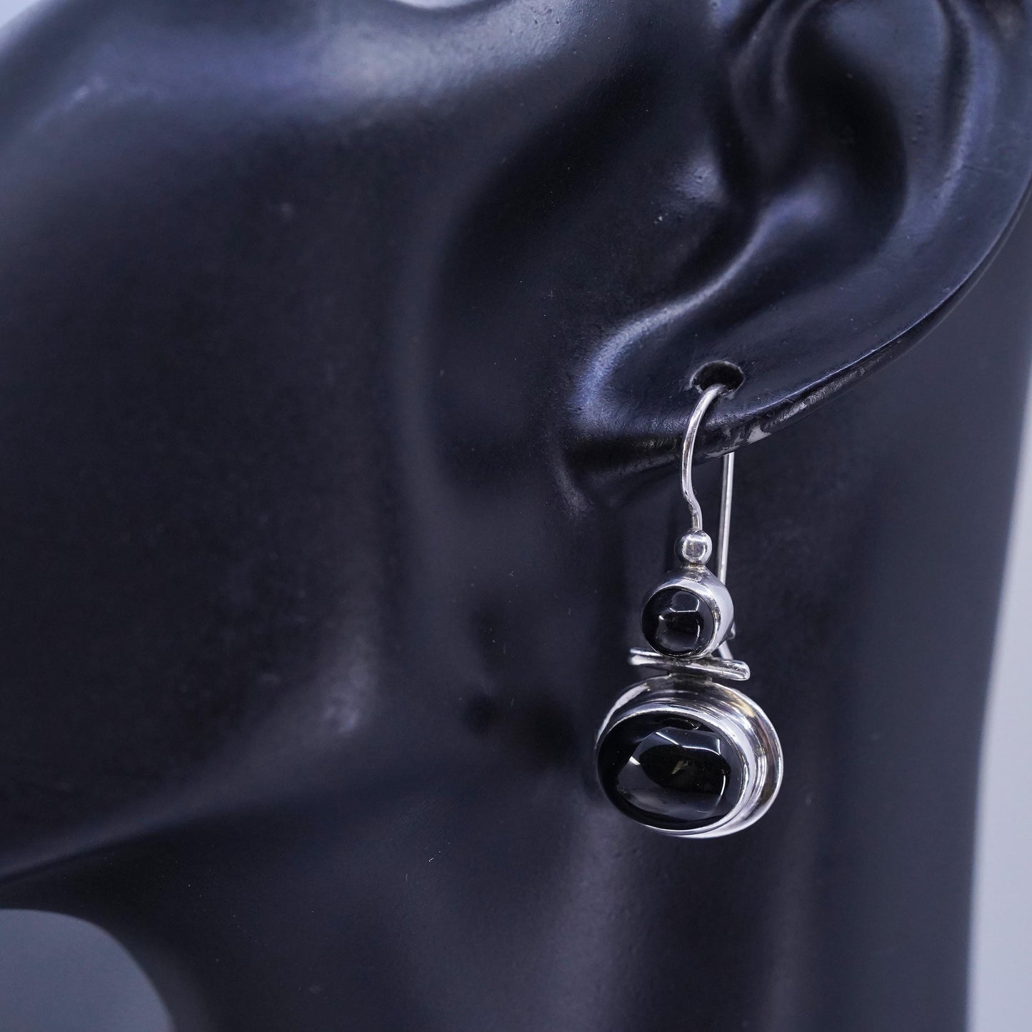 SILPADA Silpada 925 Sterling Silver DLB Black Onyx drop Earrings W0461