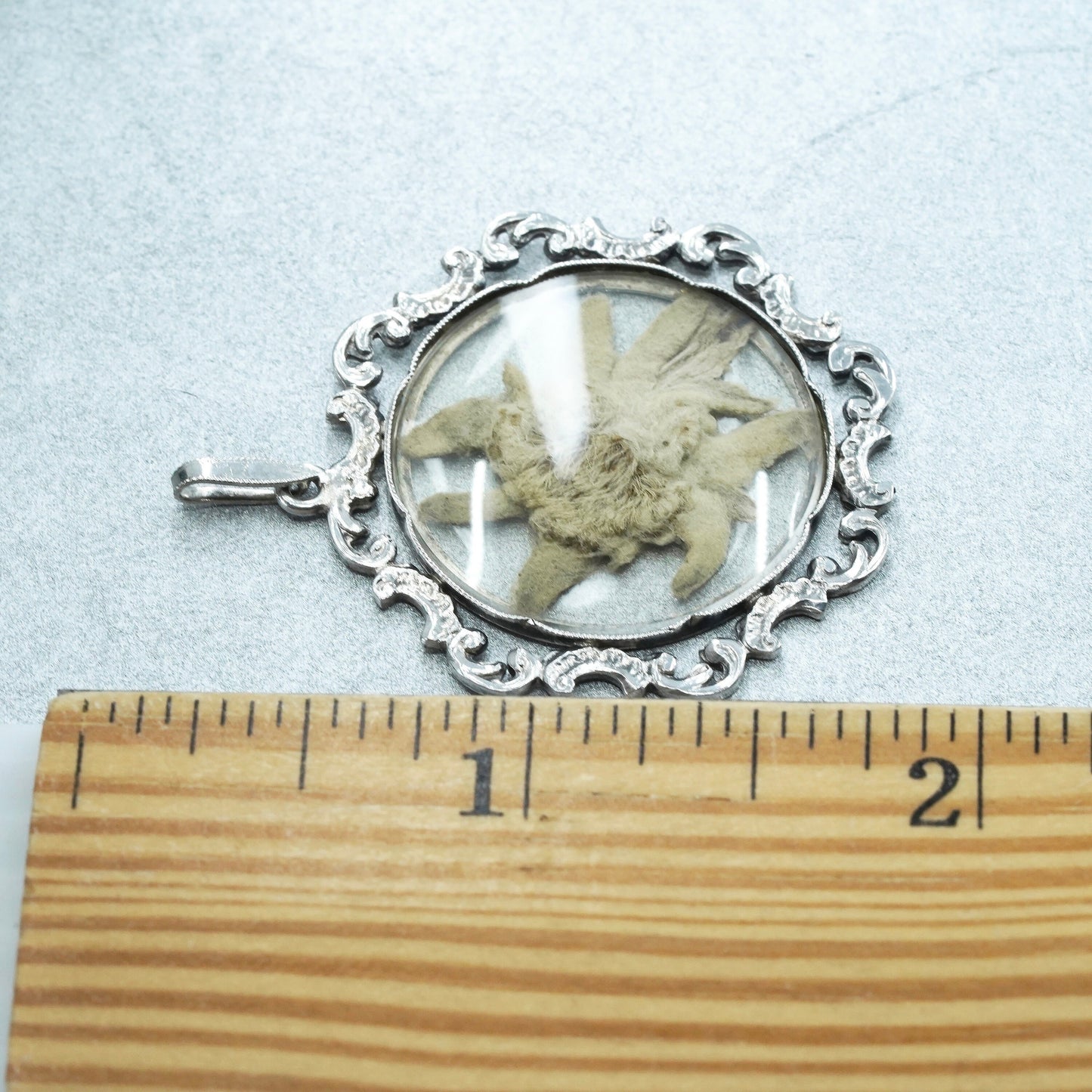Vintage sterling silver handmade 925 flower pendant