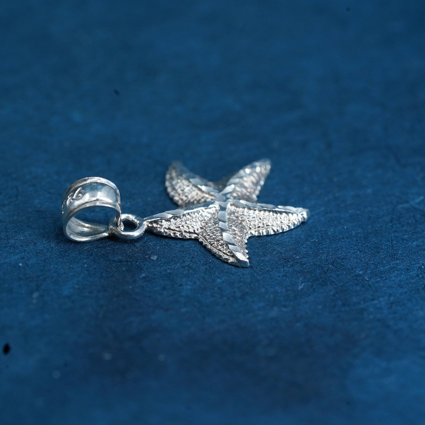 Vintage Sterling silver handmade pendant, 925 starfish charm