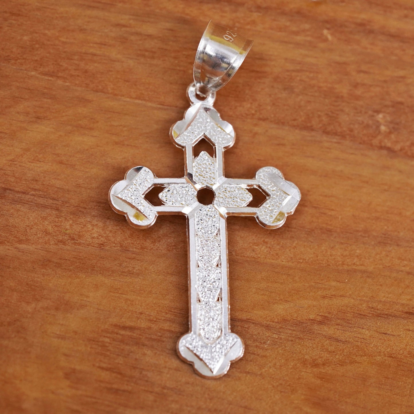 Vintage Sterling silver handmade pendant, 925 cross