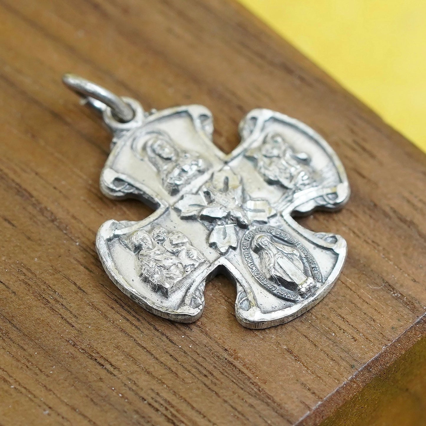 Creed Sterling Silver 925 Cross pendant Medal-I’m a Catholic Call A Priest