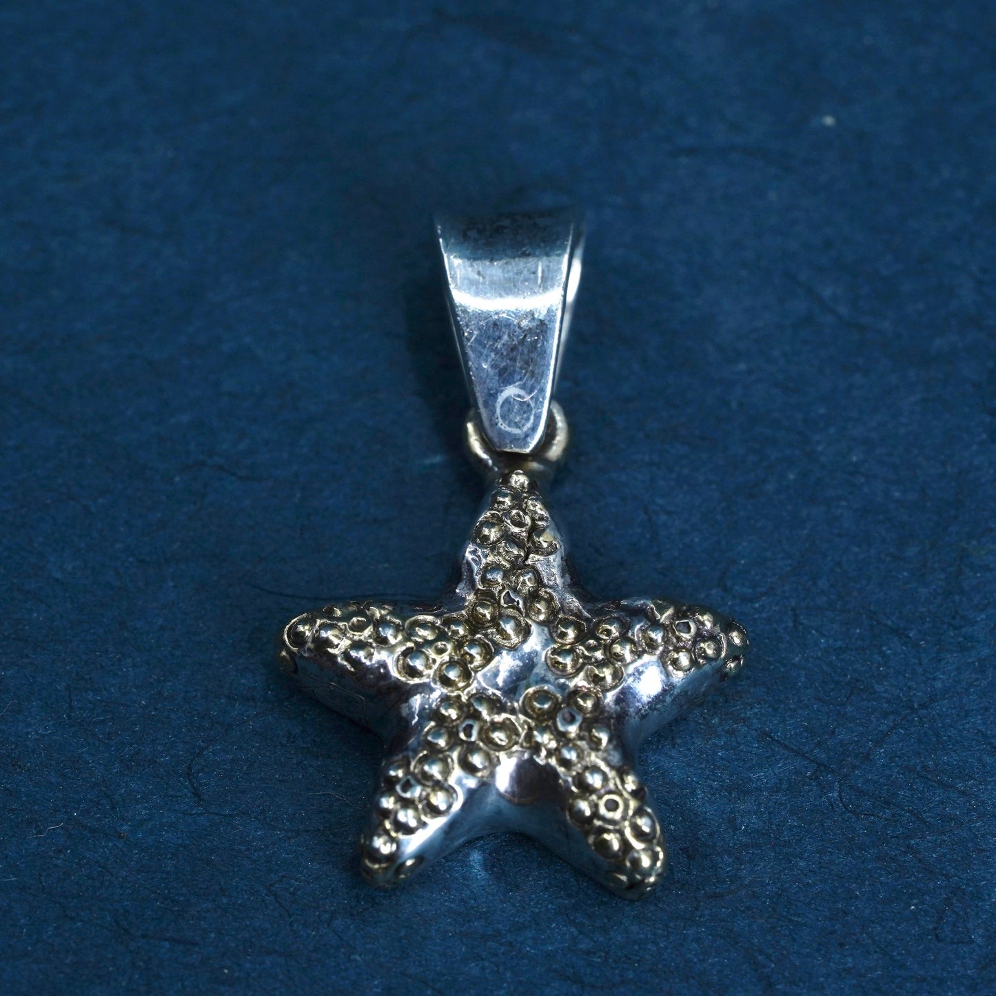 Vintage Mexican Sterling silver handmade pendant, 925 starfish charm