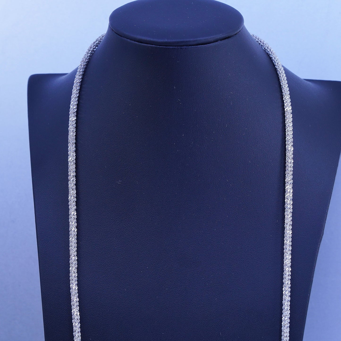 30” 4mm, vintage Sterling 925 silver bold twisted curb chain necklace