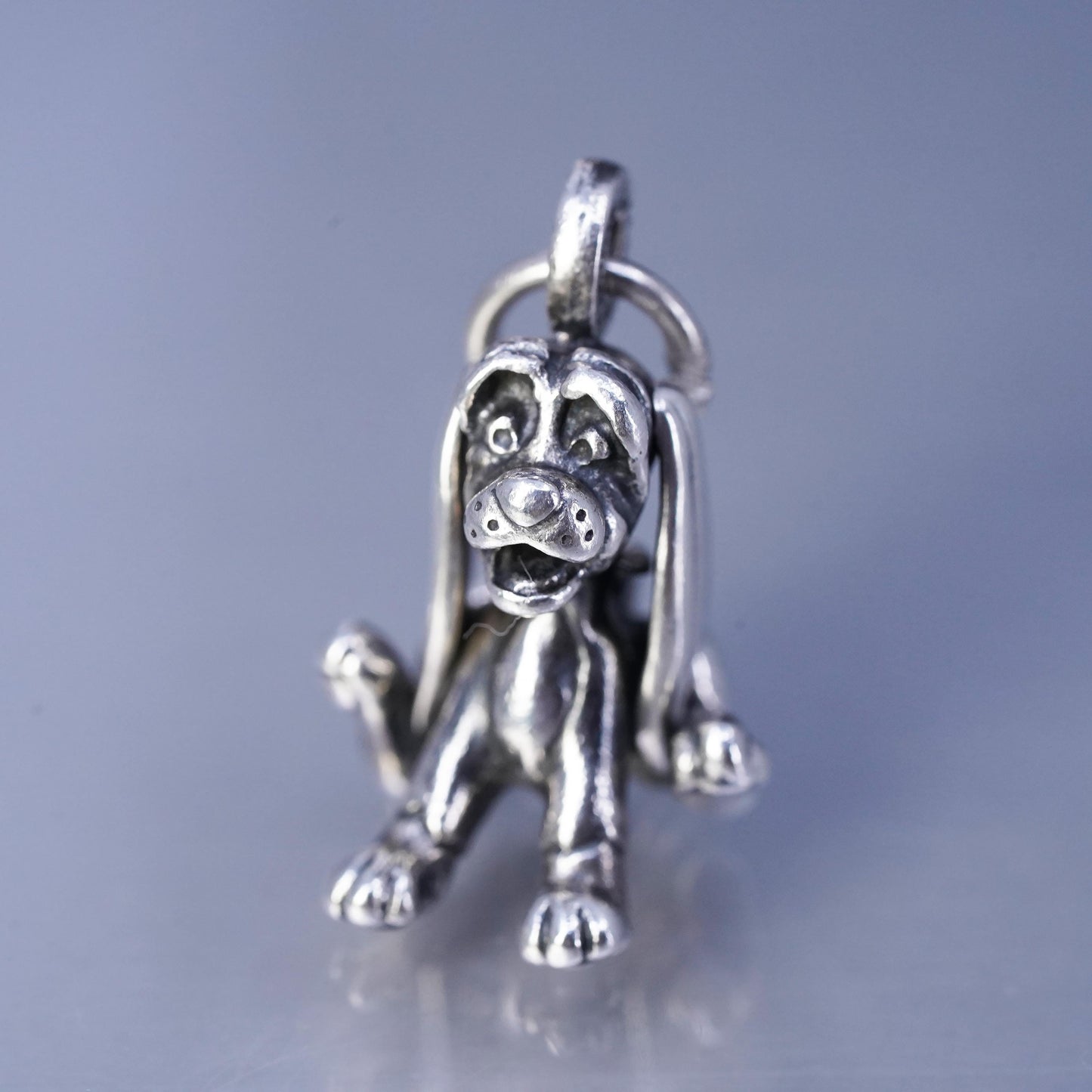 Disney Limited Edition Sterling Silver 925 Charm Pendant Movable ear dog Copper