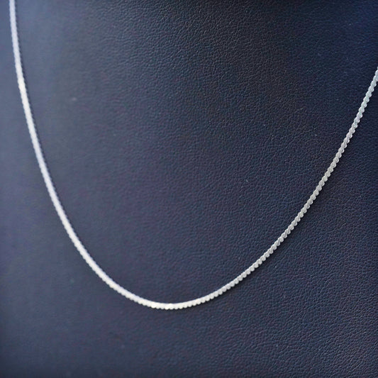 16”, 1mm, Vintage sterling silver Italy 925 s link chain, necklace