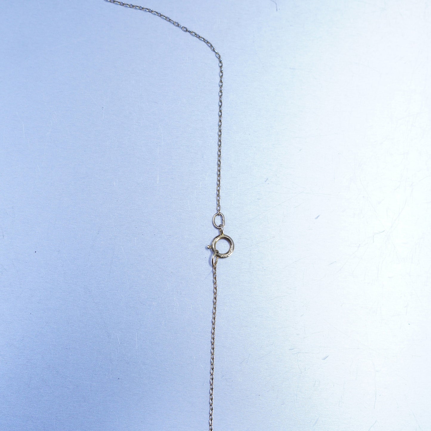 18”, vermeil gold over Sterling 925 silver necklace with diamond cat pendant