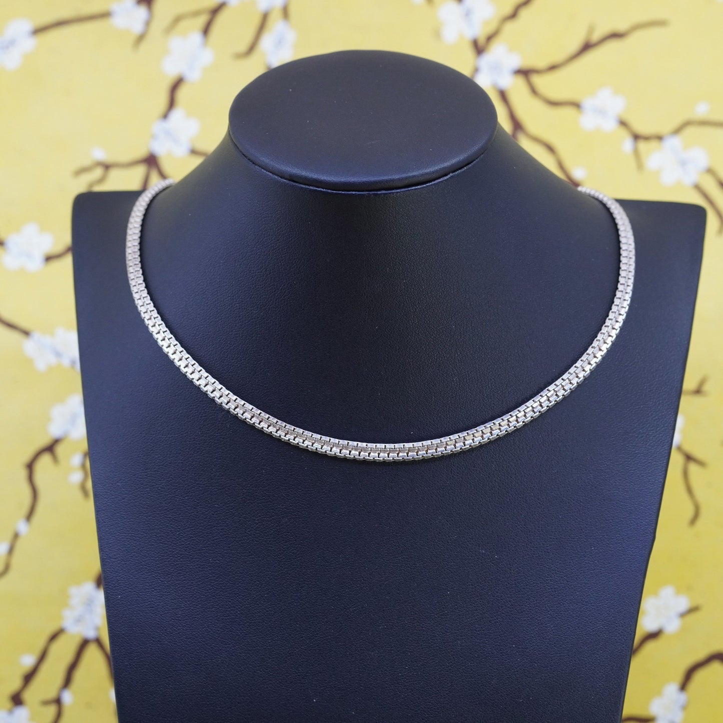 24” 5mm, vintage Sterling silver double box chain, 925 necklace