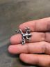 Vintage Sterling Silver Frog Pendant, Solid 925 Silver Charm