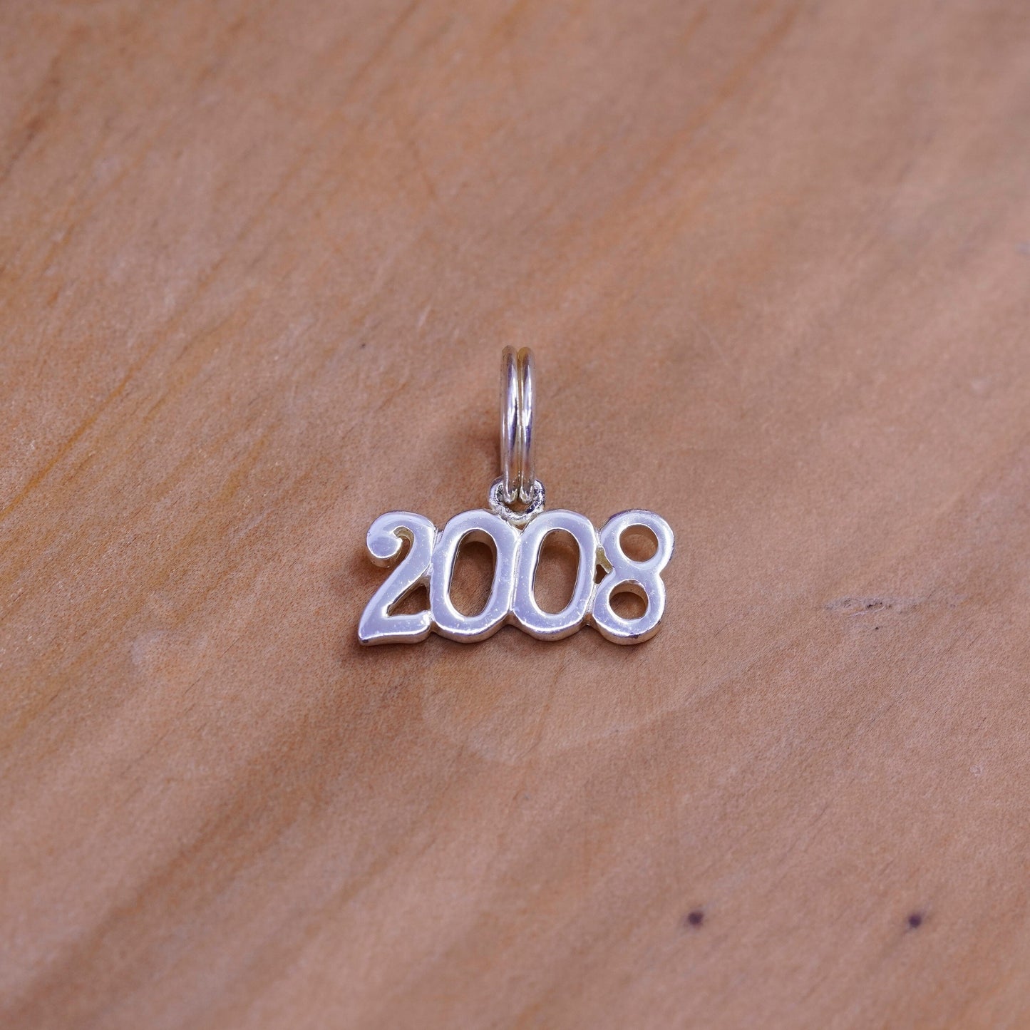 Vintage sterling silver handmade pendant, 925 2008 charm