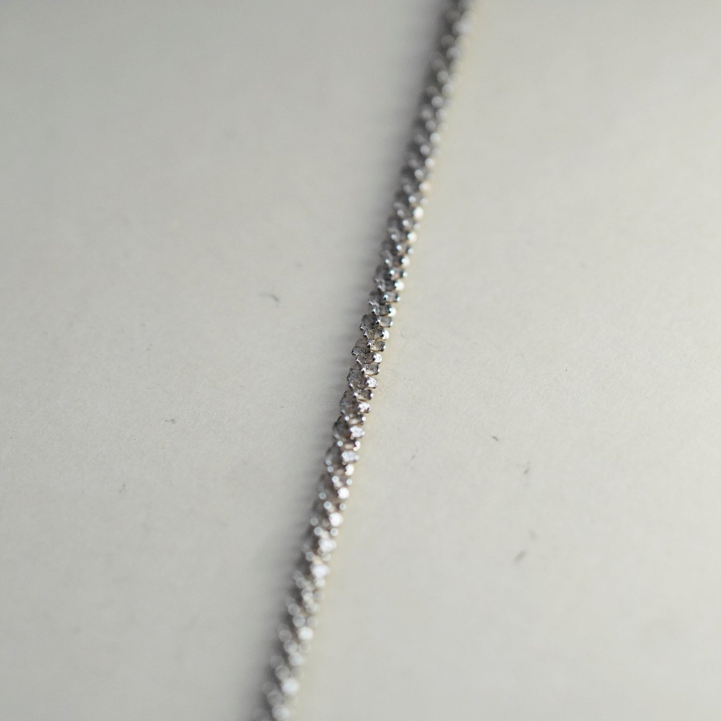 24”, 2mm, vintage Sterling silver necklace, 925 twisted chain