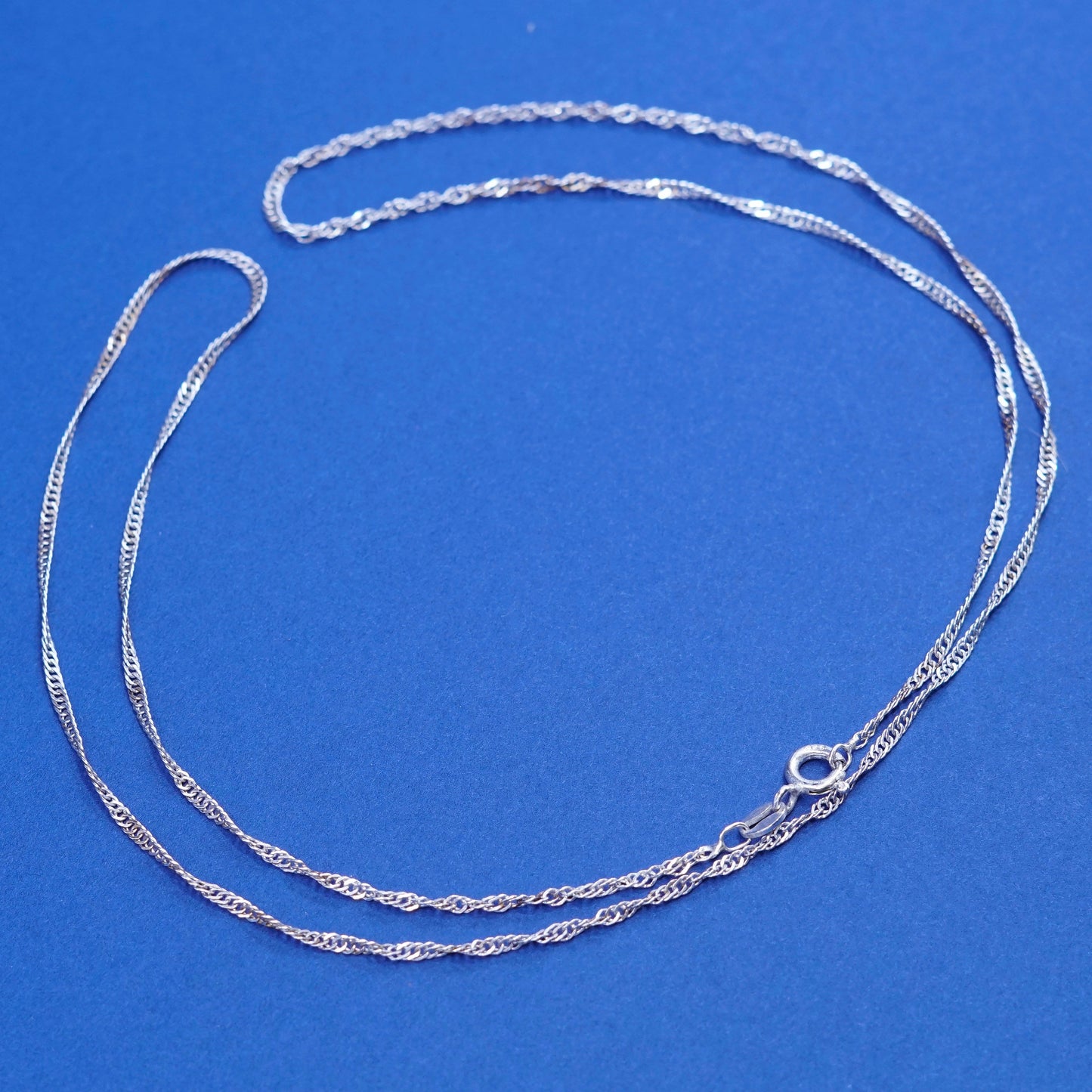 24”, 1.6mm, Sterling silver handmade necklace, 925 twisted curb link chain