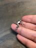 Vintage Sterling Silver Frog Pendant, Solid 925 Silver Charm