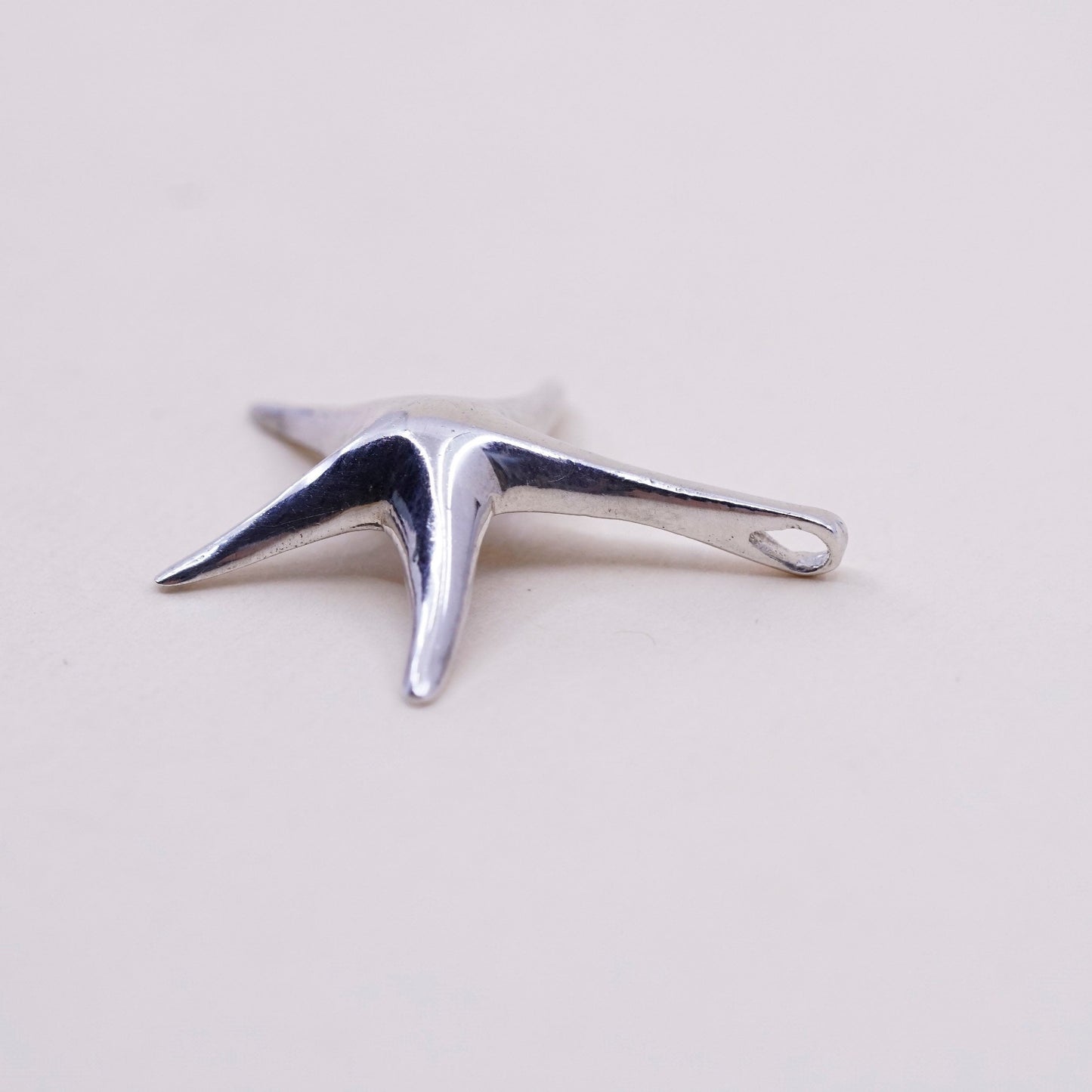 Vintage Sterling silver handmade pendant, 925 starfish