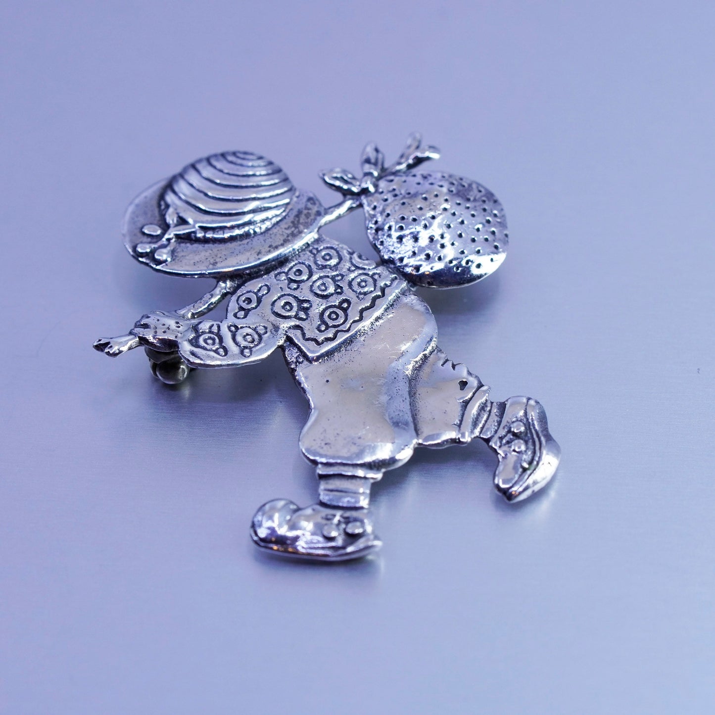 Mary Engelbreit Me Ink Little Girl with watering can Sterling 925 Silver Brooch