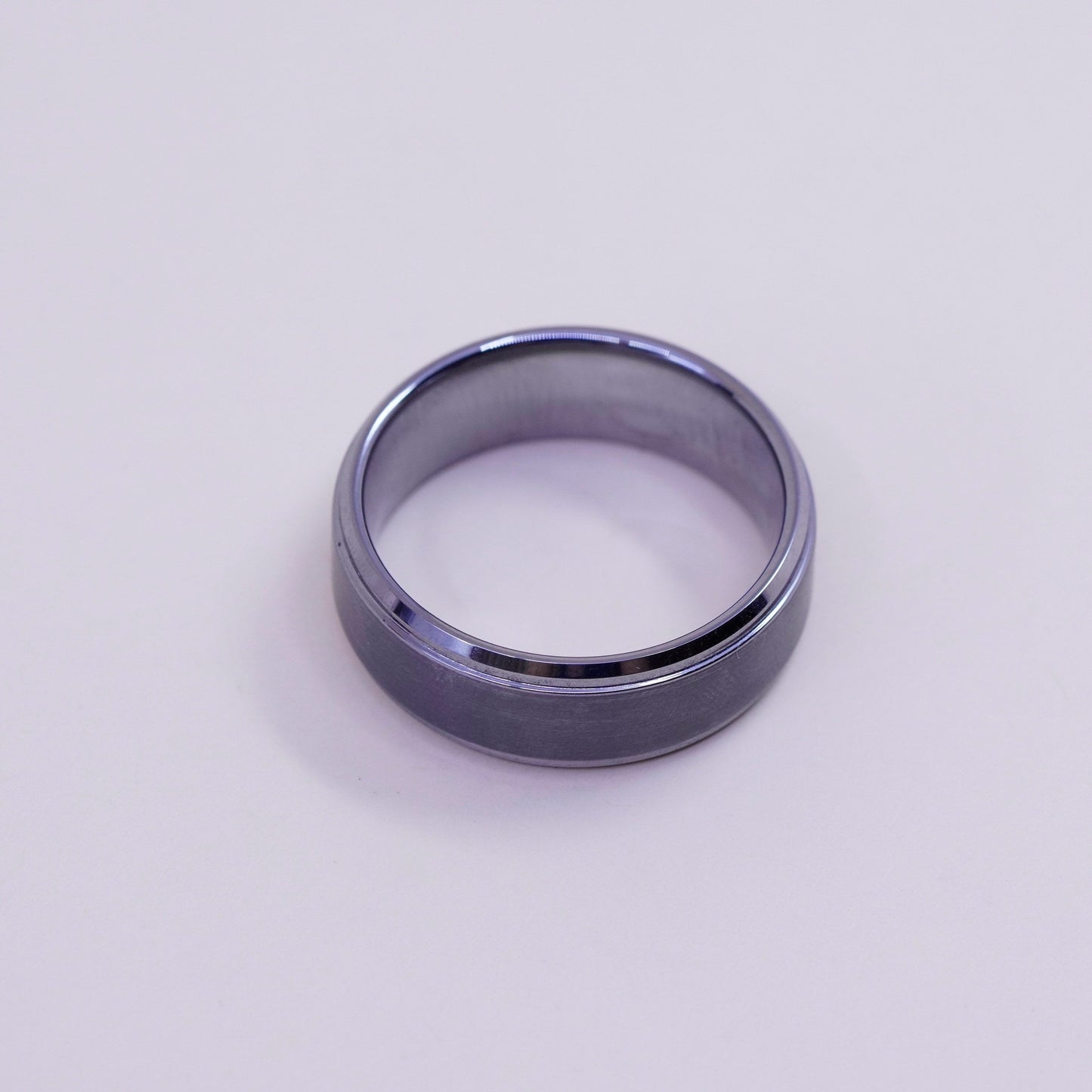 Size 12, Vintage tungsten carbide ring, men’s band, stamped tungsten carbide