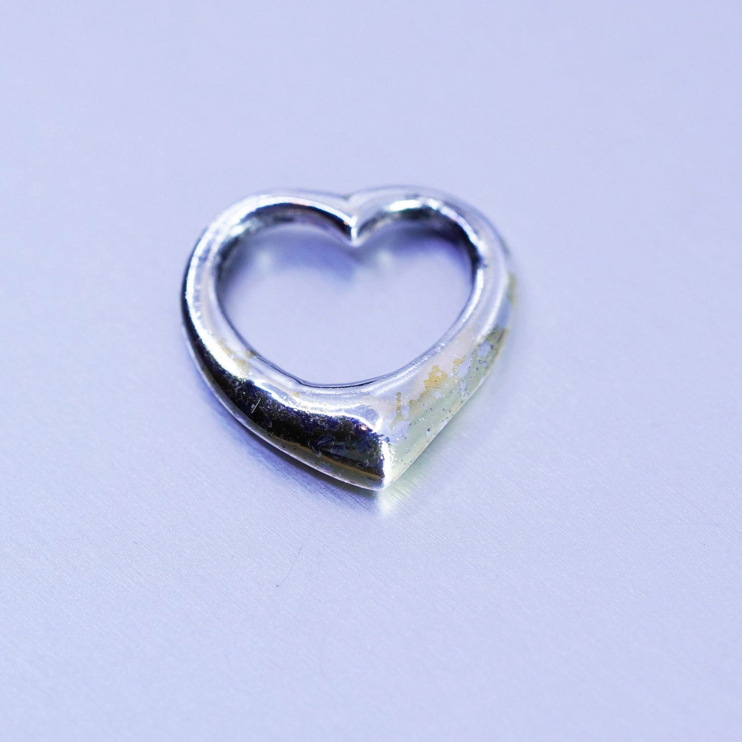 antique sterling 925 silver heart pendant