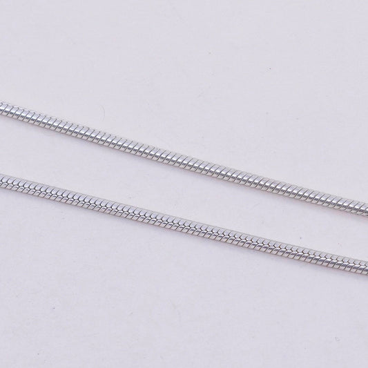 20”, 1.6mm, Vintage sterling silver snake chain, India 925 necklace