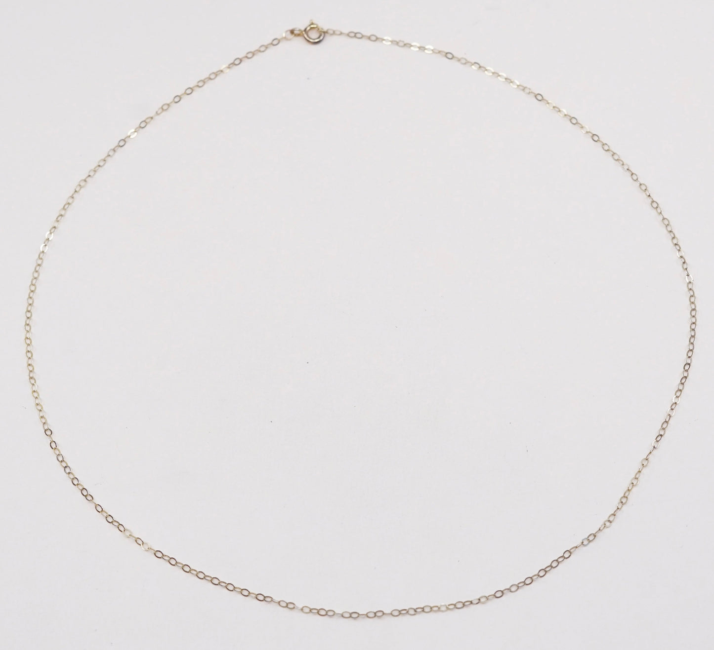 18”, vtg vermeil gold over Sterling silver necklace, 925 flatten circle chain