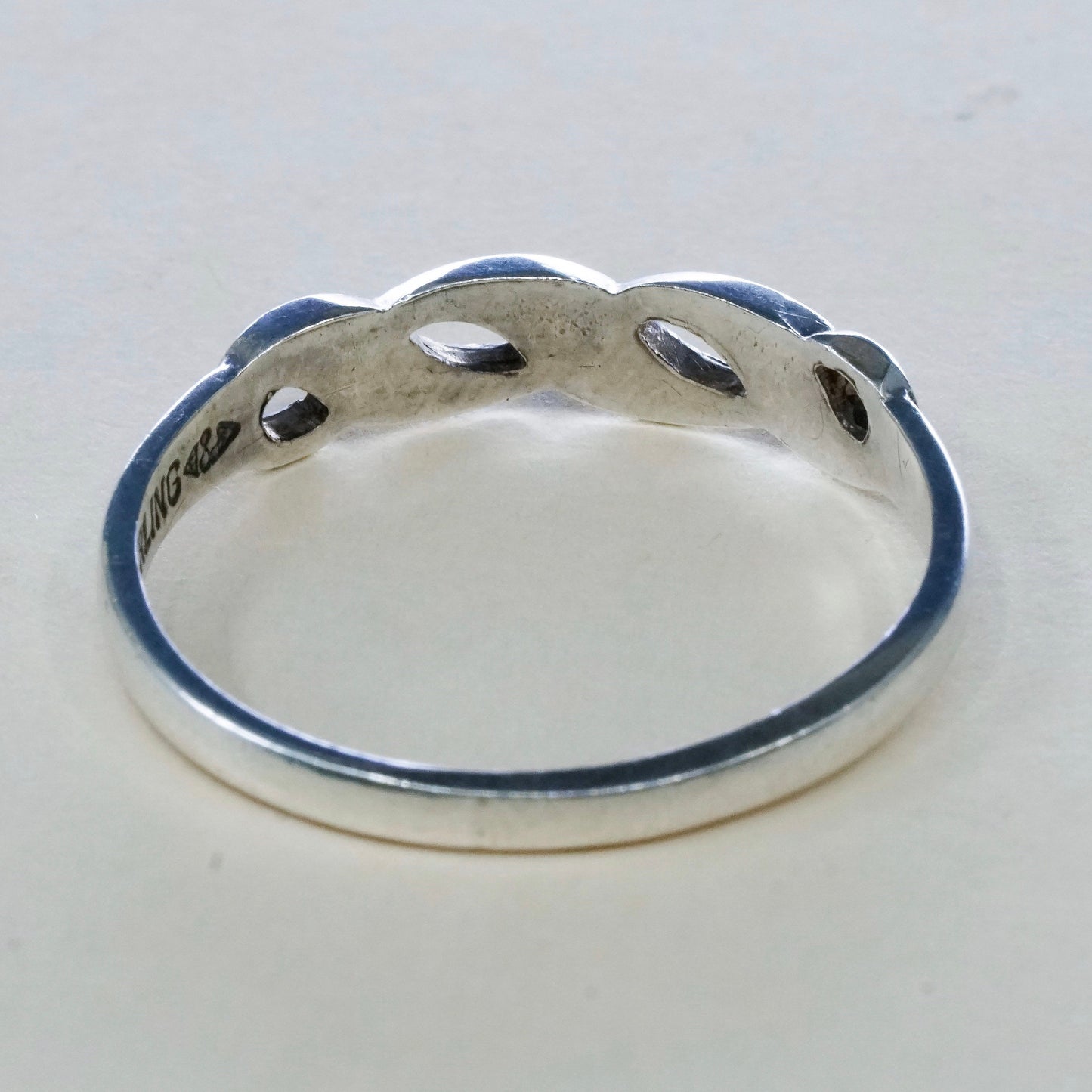 Size 9.75, Vintage Clark & Coombs Sterling silver handmade ring, 925 band