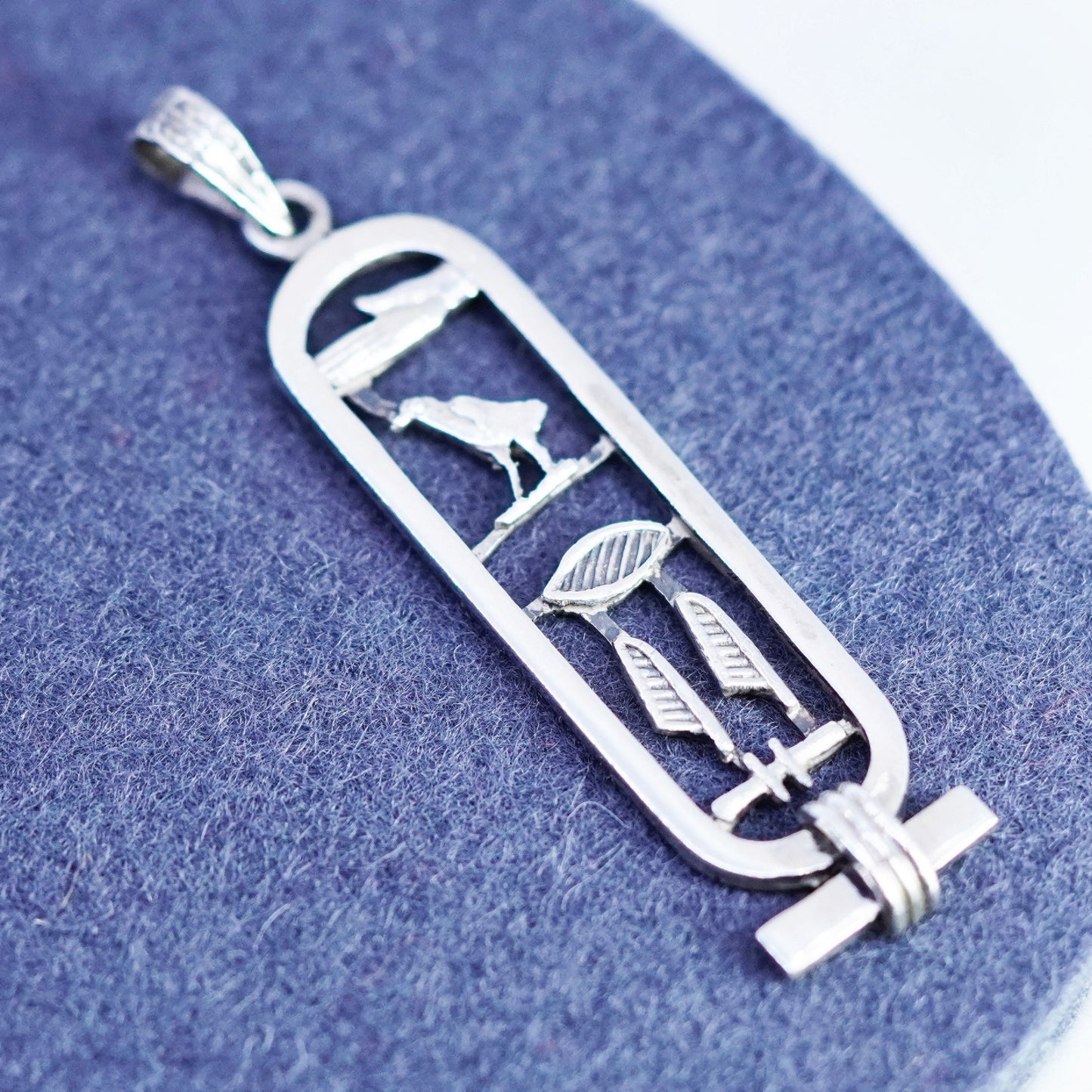 Vintage Sterling silver handmade pendant, Egyptian 925 ankh