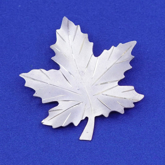 bond boyd vermeil gold over sterling silver brooch, 925 maple leaf pin