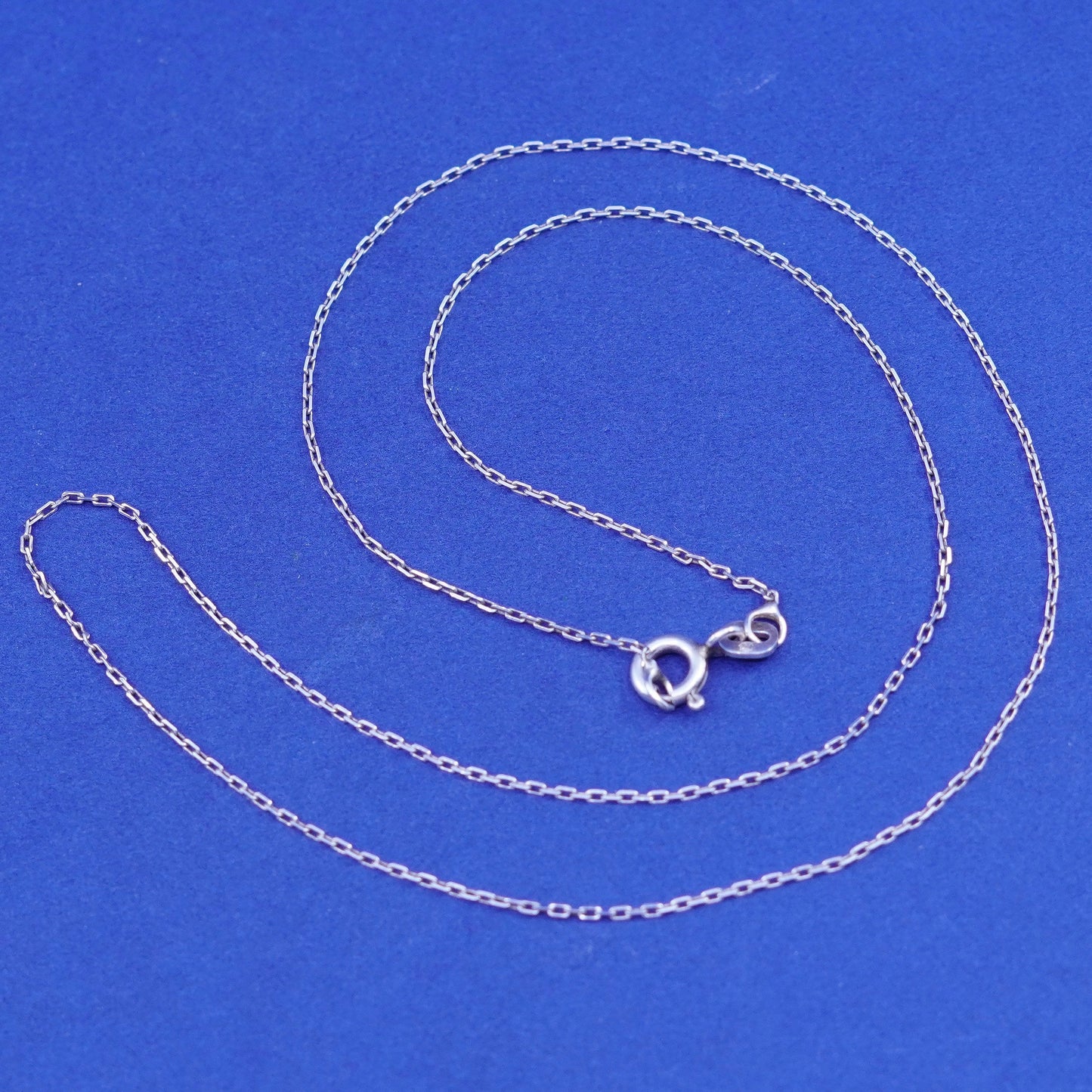 18”, 1mm, vintage Sterling silver handmade necklace, 925 circle chain