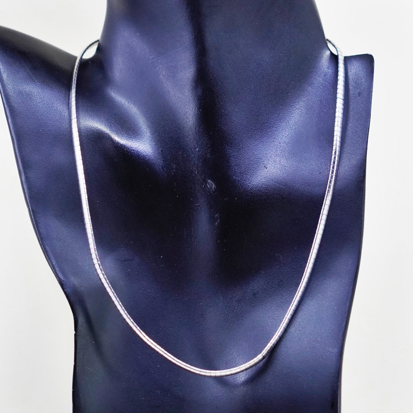 18”, 5mm, Vintage Italian sterling silver omega chain, bold 925 necklace