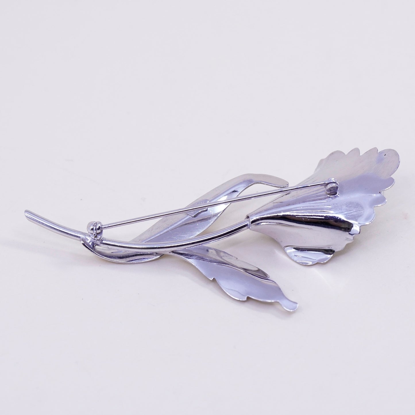 Vintage van dell Sterling silver handmade brooch, 925 flower leaf pin