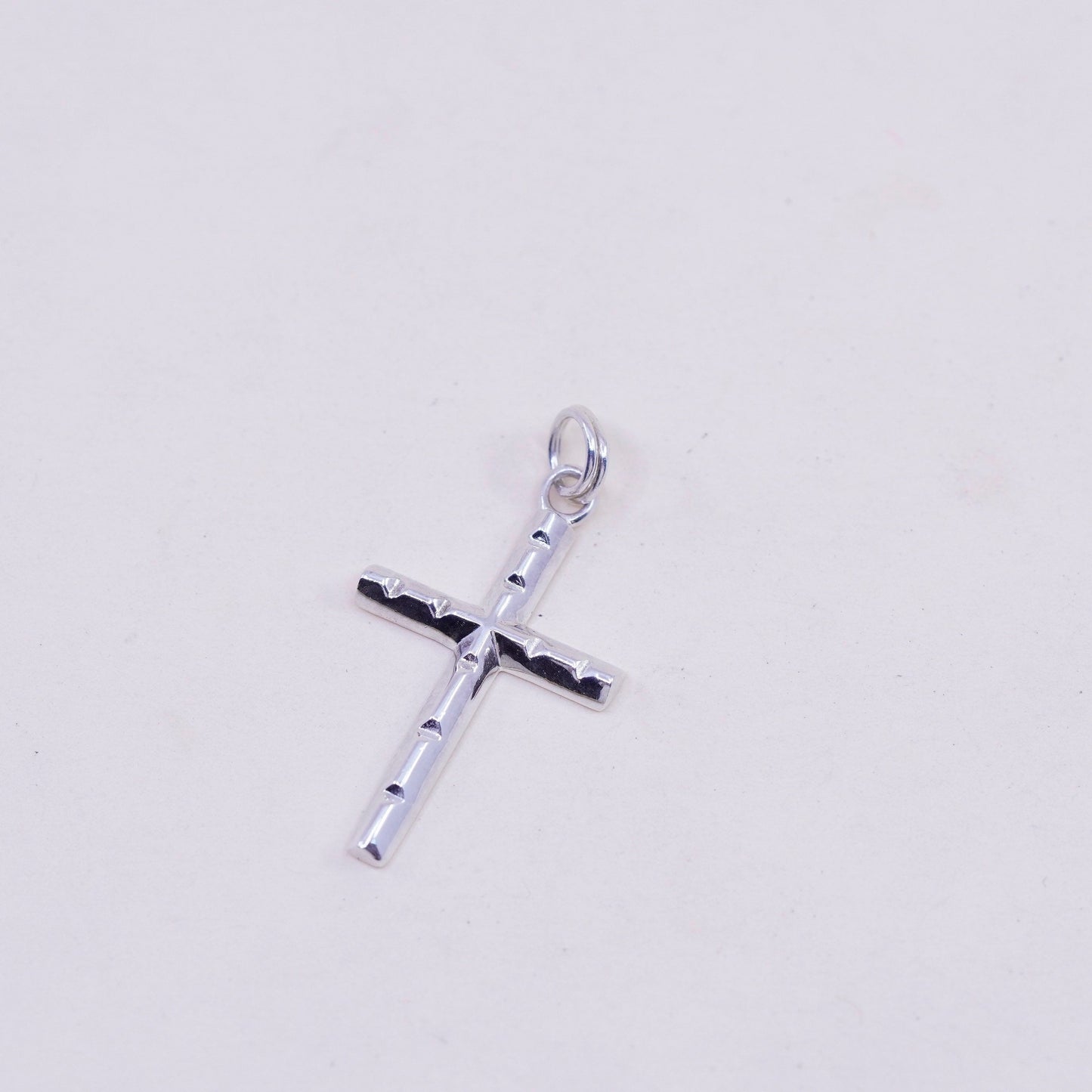 Vintage mexico handmade Sterling silver pendant, 925 cross