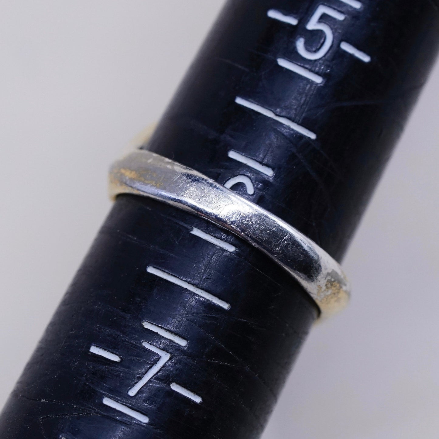 Size 6, UTC vermeil gold over sterling silver handmade ring w/ teardrop peridot