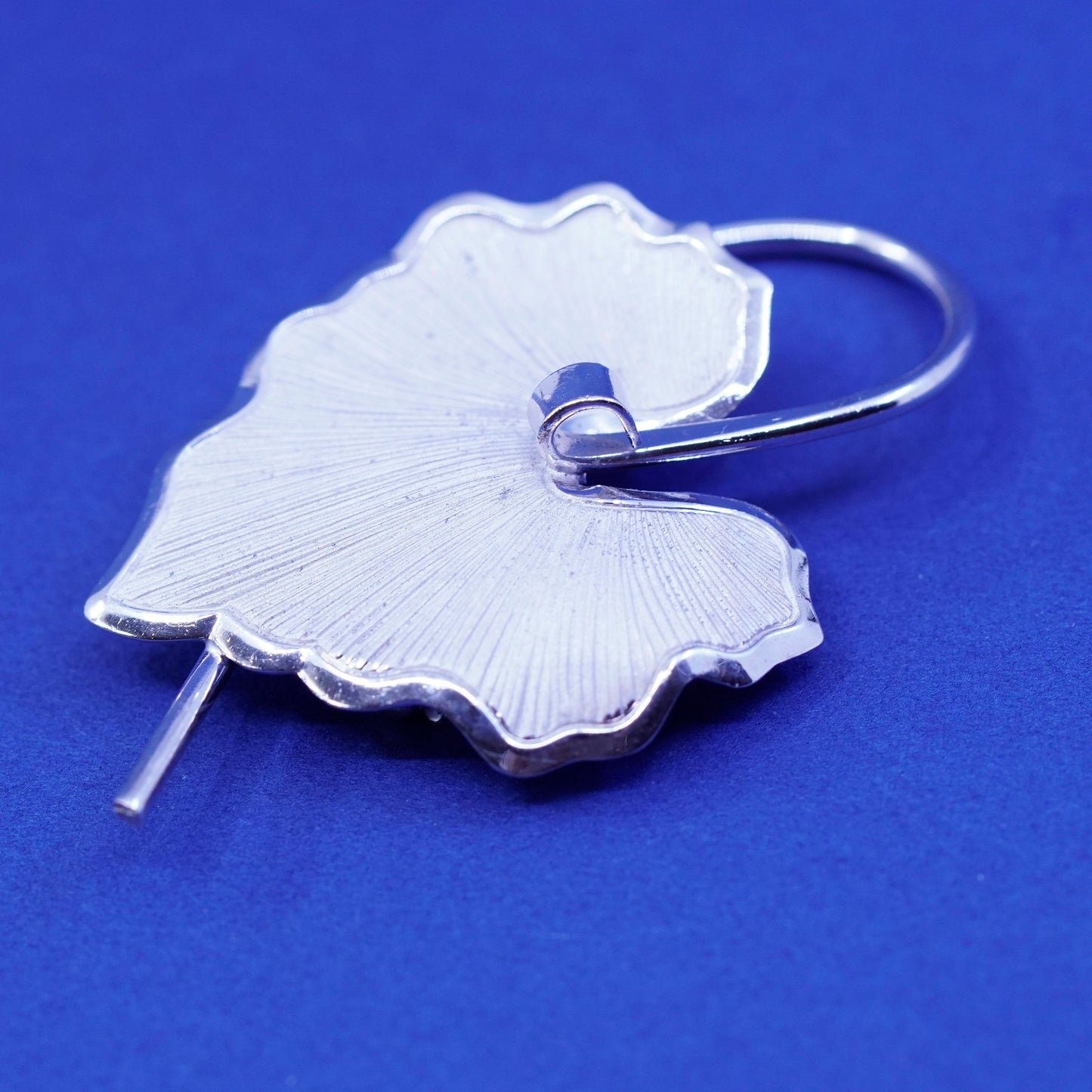 Vintage beau sterling silver brooch, 925 modern maple leaf pin