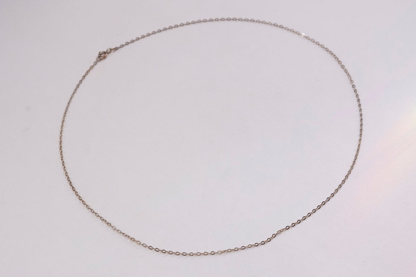 18”, vermeil gold over sterling silver flatten circle chain, Italy 925 necklace