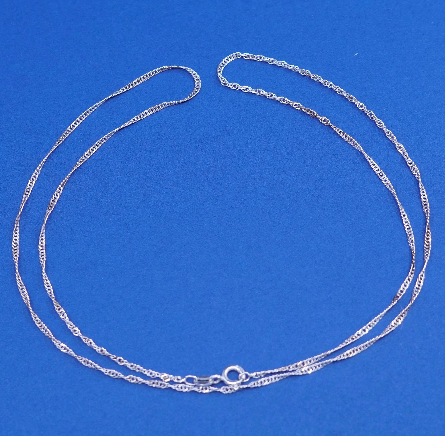 24”, 1.6mm, Sterling silver handmade necklace, 925 twisted curb link chain